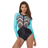 Abstract Patterns One-piece Long-Sleeve Swimwear